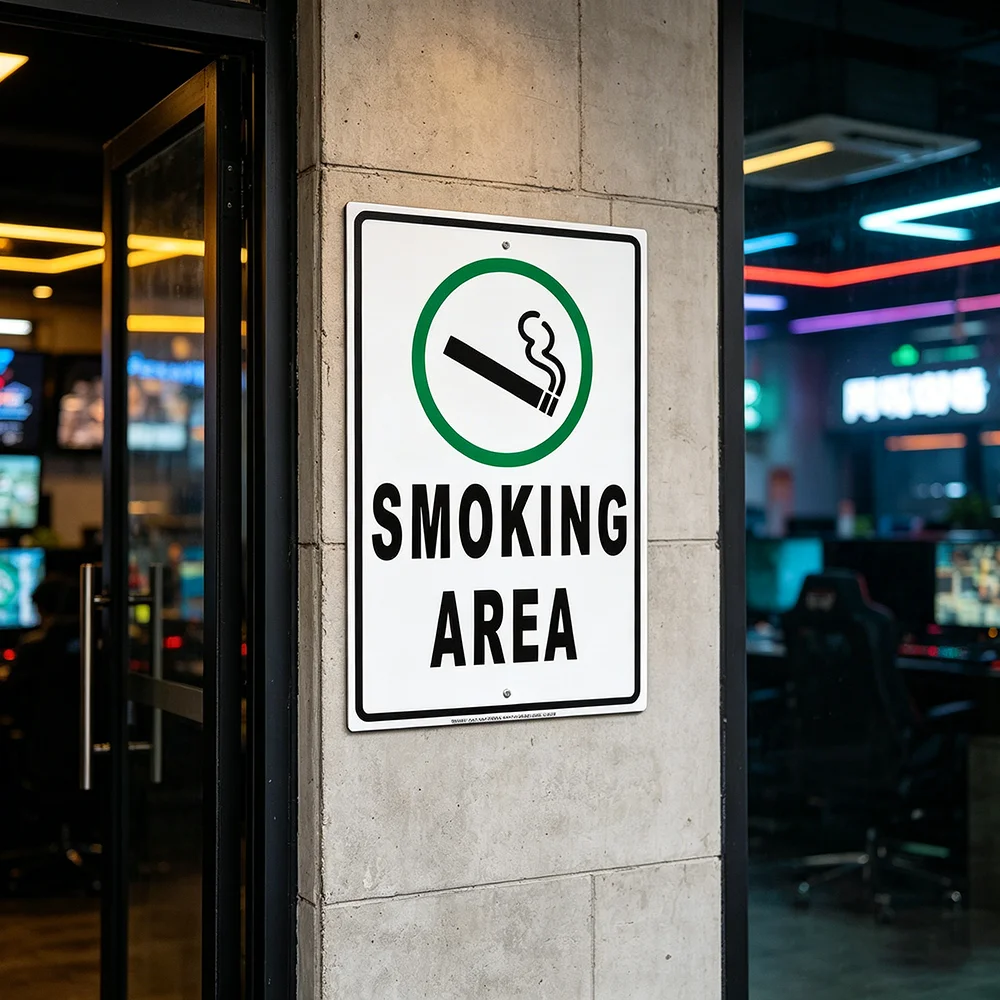 Safety Sign Smoking Vaping All - Vaping Store recension och pris